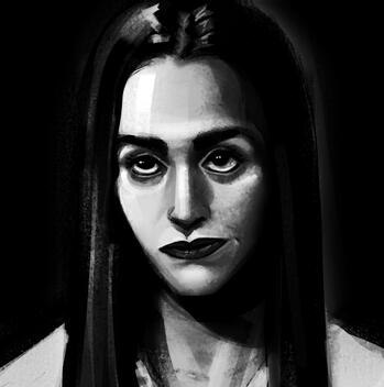 Greyscale semi-realism headshot