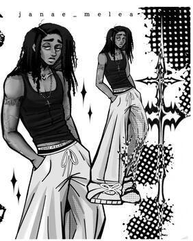 Greyscale full body